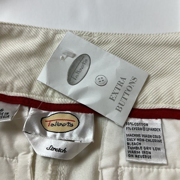 Talbots corduroy stretch cream wide leg trousers 99% cotton 1% Lycra - Picture 9 of 11